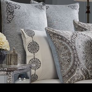 Bundle J. Queen New York Tiana Embroidered Euro Sham